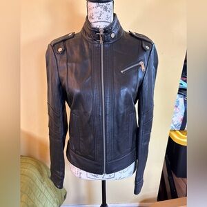 Marc New York Leather Moto Jacket S